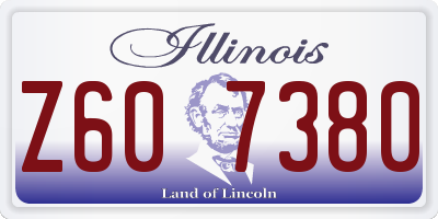 IL license plate Z607380