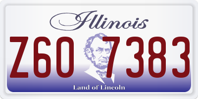 IL license plate Z607383