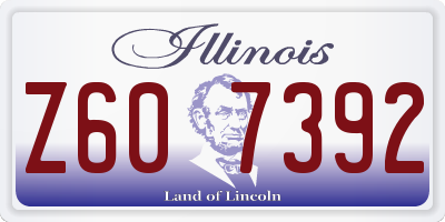 IL license plate Z607392