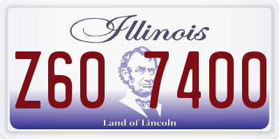 IL license plate Z607400