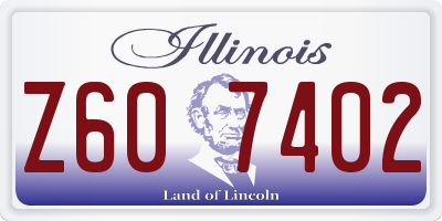 IL license plate Z607402
