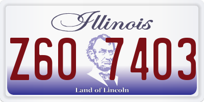 IL license plate Z607403