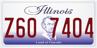 IL license plate Z607404