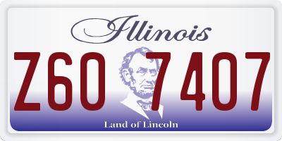 IL license plate Z607407