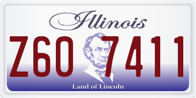 IL license plate Z607411