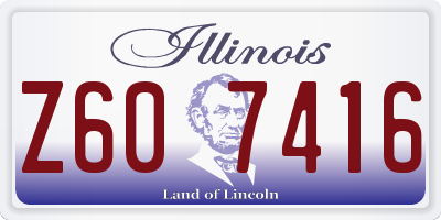 IL license plate Z607416