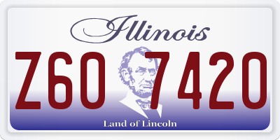 IL license plate Z607420