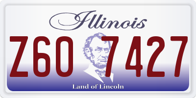 IL license plate Z607427
