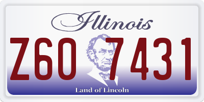 IL license plate Z607431