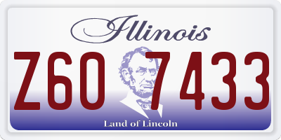 IL license plate Z607433