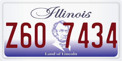 IL license plate Z607434