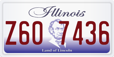 IL license plate Z607436