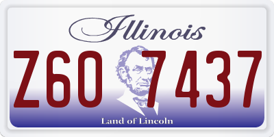 IL license plate Z607437