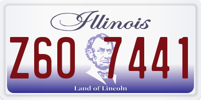 IL license plate Z607441