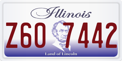 IL license plate Z607442