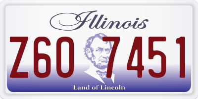 IL license plate Z607451