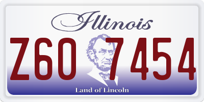 IL license plate Z607454