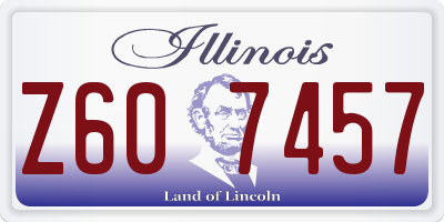 IL license plate Z607457