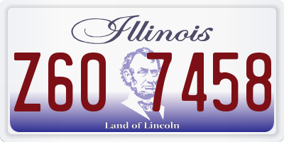IL license plate Z607458