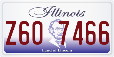 IL license plate Z607466