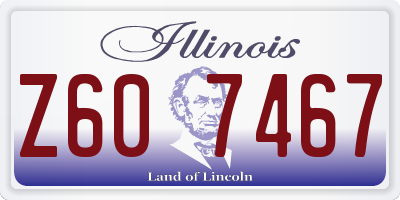 IL license plate Z607467