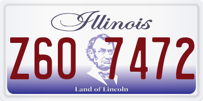 IL license plate Z607472