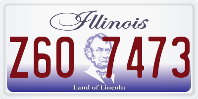 IL license plate Z607473