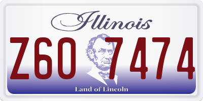 IL license plate Z607474