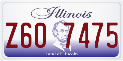 IL license plate Z607475