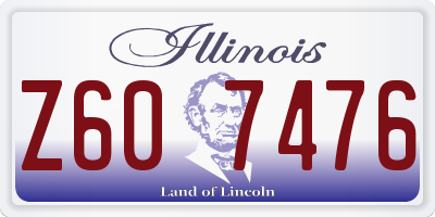 IL license plate Z607476