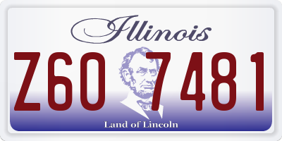 IL license plate Z607481