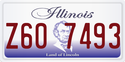 IL license plate Z607493