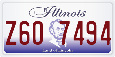 IL license plate Z607494