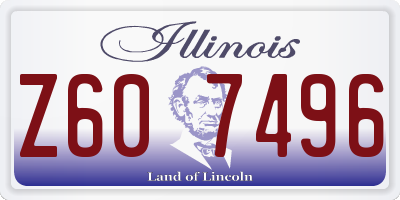 IL license plate Z607496