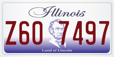 IL license plate Z607497