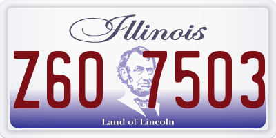 IL license plate Z607503
