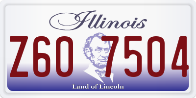 IL license plate Z607504