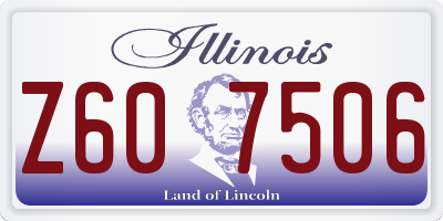 IL license plate Z607506