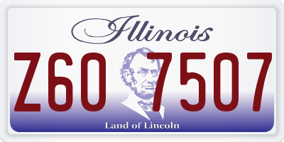 IL license plate Z607507