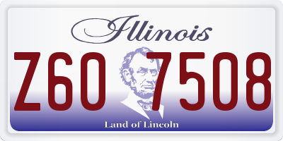 IL license plate Z607508