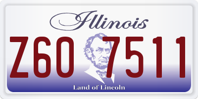 IL license plate Z607511
