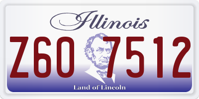 IL license plate Z607512