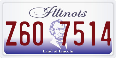 IL license plate Z607514