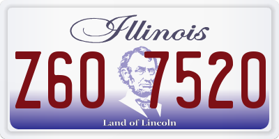 IL license plate Z607520
