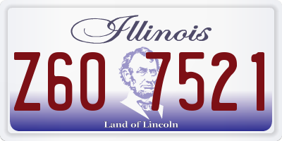 IL license plate Z607521