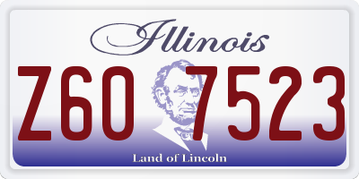 IL license plate Z607523