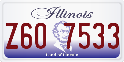 IL license plate Z607533