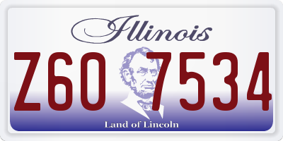IL license plate Z607534