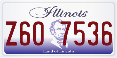 IL license plate Z607536