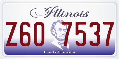 IL license plate Z607537